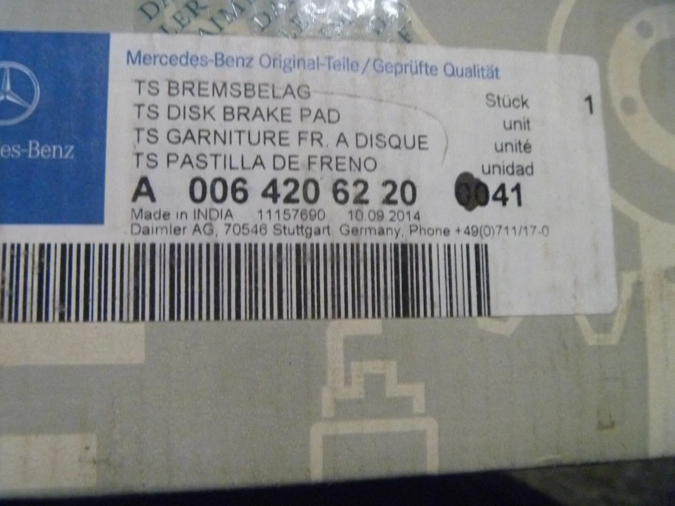 Pastillas de freno Mercedes Benz C230 C240 C280 C320 C350 2001-2011 006420622041 OEM Foto 2 de 2