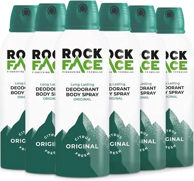 ROCKFACE Rock Face Body Spray for Men, Deodorant Spray with Masculine, Long Lasting, 200