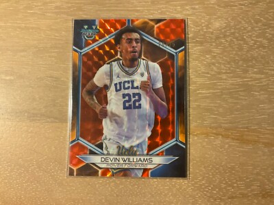 2023-24 Bowman's Best University Devin Williams Orange Geometric 20/25 SP UCLA