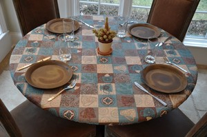fitted table vinyl elastic edged coffee pattern backed round flannel global tables tablecloth covers cloth diameter clear micromally shoppyhop homestuffonly
