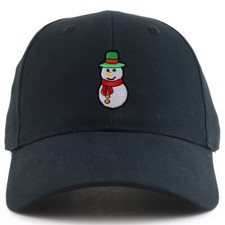 Kid's Snowman Patch Youth Size Twill Cotton Structured Baseball Cap