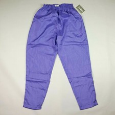 VTG 80s Purple Stretch Tapered Women's Medium Retro Windbreaker Track Pants