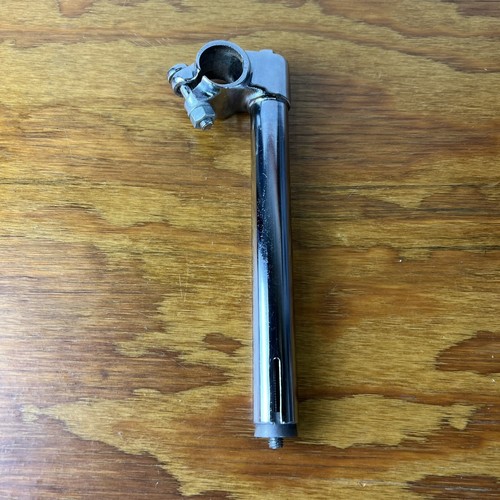 CROWN HANDLEBAR STEM TO FIT ENGLISH BICYCLES CHROMIUM PLATED 8" LONG VINTAGE - Picture 7 of 14