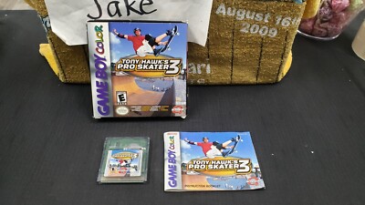 CIB TONY HAWK'S PRO SKATER 3 NINTENDO GAME BOY COLOR VIDEO GAME W PROTECTOR CASE
