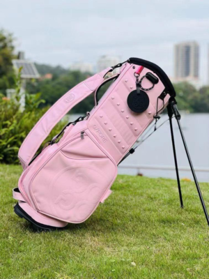 NEW G Fore Golf Caddie Bag Stand-up Bag Pink with Hood Cover Japan