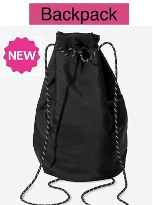 NEW Victoria Secret Black Backpack 17”x15” School College  display picture 1