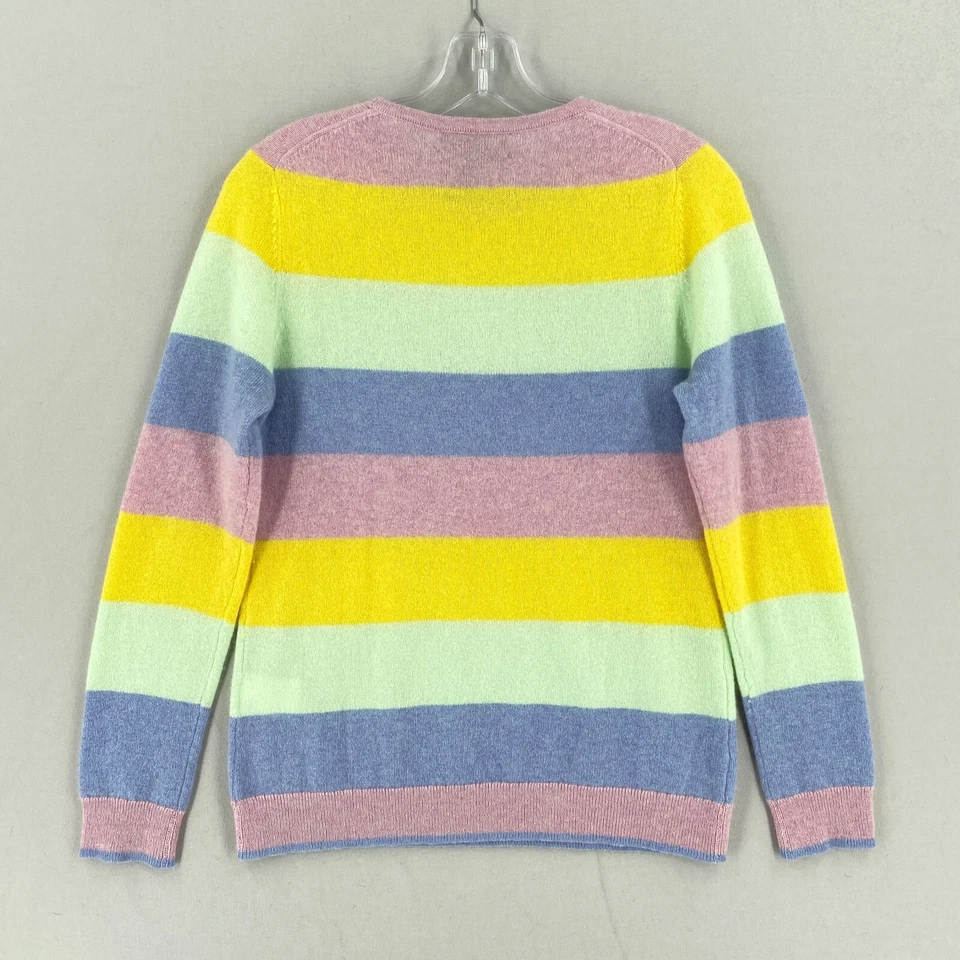 Suéter Charter Club Cashmere Feminino Pequeno Colorido Colorblock Gola Redonda - Imagem 4 de 4