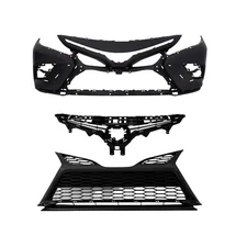 Front Bumper Cover Grille Kit Fit  2021 2022 Toyota Camry SE XSE W/O Sensor Hole