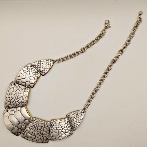 Premier Designs Scales Prints "Silver" Necklace 22in
