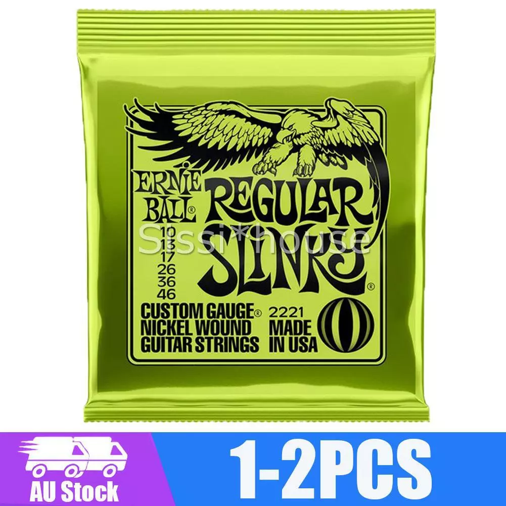 AU 1 2X Ernie Ball 2221 Regular Slinky 10 46 Electric Guitar