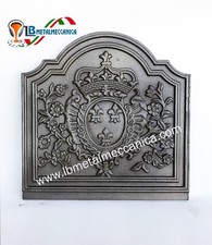 Lastra,piastra,piana,camino,fuoco,ghisa,ornata,figurata,Giglio Rea50x50 cm LB-28