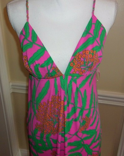 NWT Julie Brown Olivia Pink Poppy Spaghetti Straps Maxi Dress Medium $230 - Picture 3 of 7