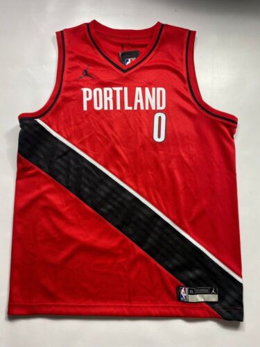 Portland Trail Blazers #0 Damian Lillard Nike NBA Statement Jersey - Młodzież XL - Zdjęcie 1 z 3