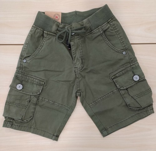 PANTALONI BERMUDA CARGO BAMBINO VERDE OLIVA CON TASCHE | eBay