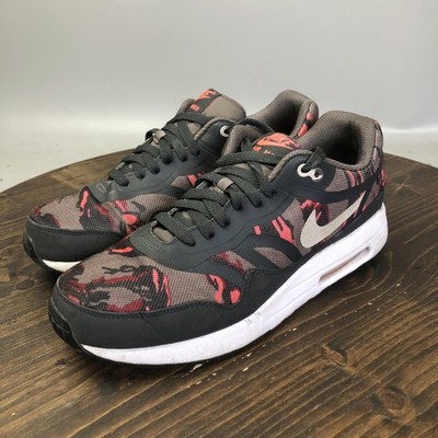 Pre-Owned Mens Size 9.5 Black Nike Air Max 1 PRM Tape Running Shoes 599514 001 Size 9 - Nike Air Max 1 Premium Tape Brown Camo for sale  main image 3
