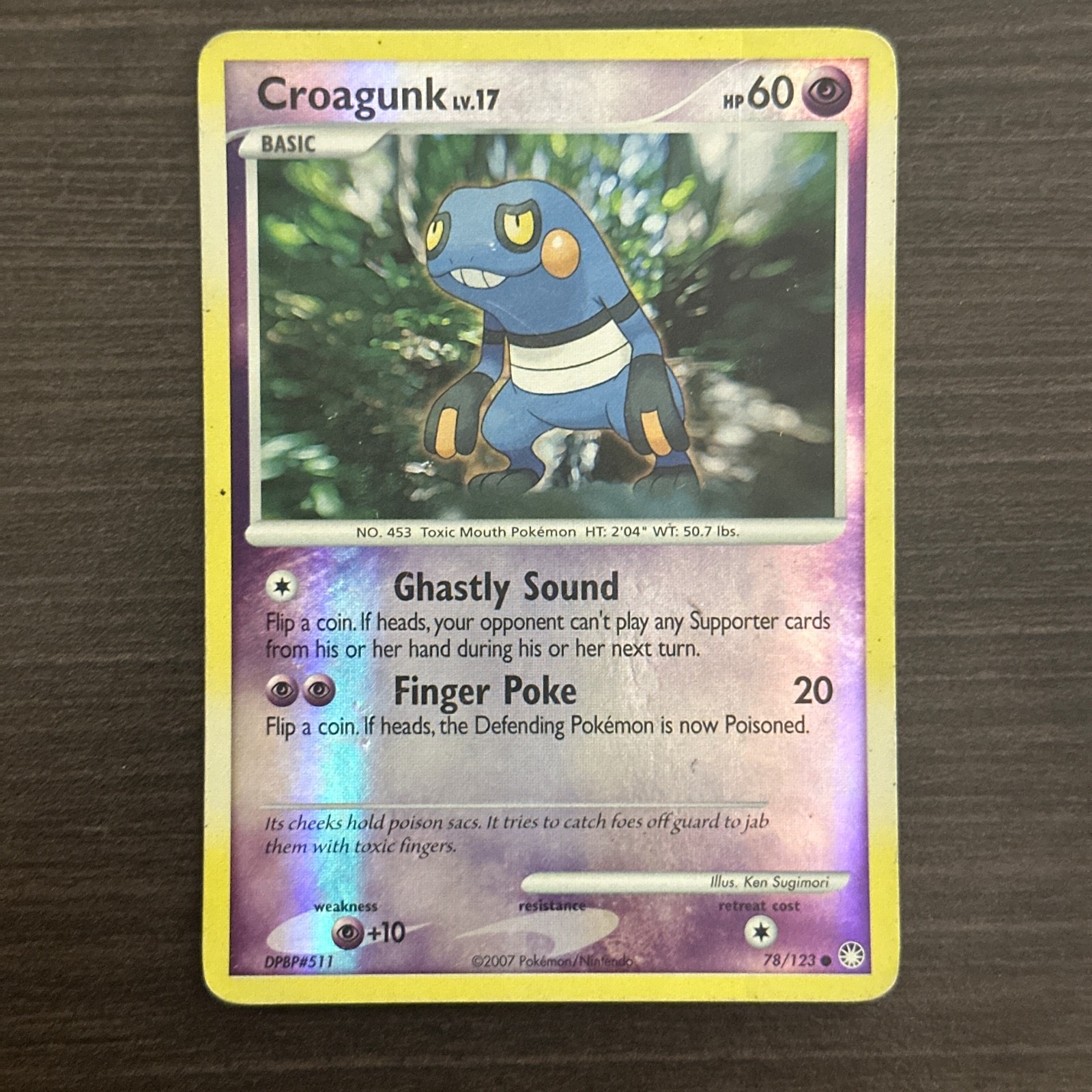 Croagunk 78/123 Reverse Holo Mysterious Treasures HP Pokemon TCG