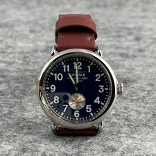 Shinola Runwell 41 mm Quartz Men's Watch Midnight Blue Dial With Cattail Strap