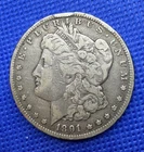 1891 CC Silver Morgan Dollar $1 Carson City Choice VG+/Fine Better Date