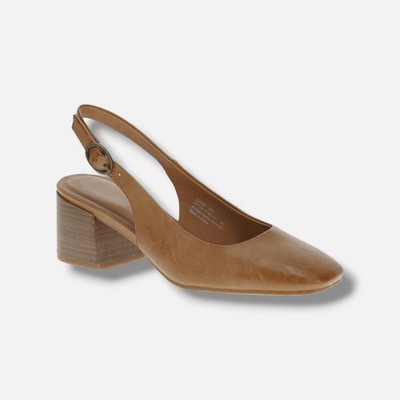 Baretraps Women's Brown Ester Block-Heel Slingback Pumps Shoes Size 9M