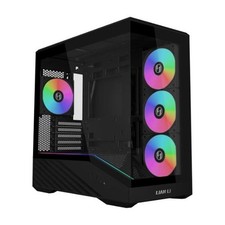 MINI Micro-ATX PC Case Black - 4.0 mm Tempered Glass 4x120 mm ARGB PWM Fans
