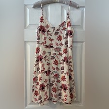 LOFT Sundress Boho Floral Spaghetti Straps Lined