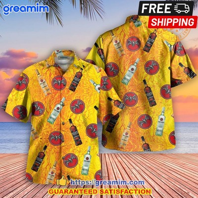 Bacardi Rum Yellow Summer Hawaiian Shirt