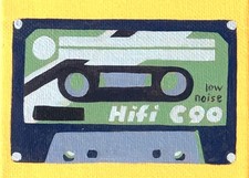 ACEO Print Art Card Cassette Mixtape Pop Art