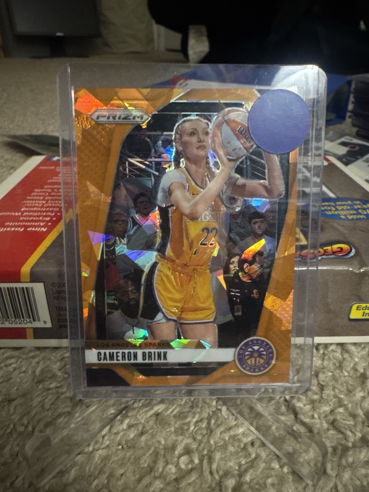 2024 WNBA Prizm Cameron Brink Orange Cracked Ice Rookie Parallel RC Sparks #127