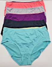 5PK Fruit of the Loom Womens Low-Rise BRIEFS Underwear Micro-Mesh Size 7 Large