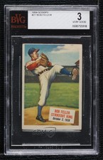 1954 Topps Scoops Bob Feller Strikeout King #27 BVG 3 HOF n0j