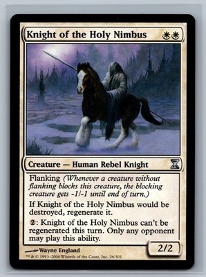 Magic The Gathering Time Spiral Knight of the Holy Nimbus #26/301 MTG TCG CCG