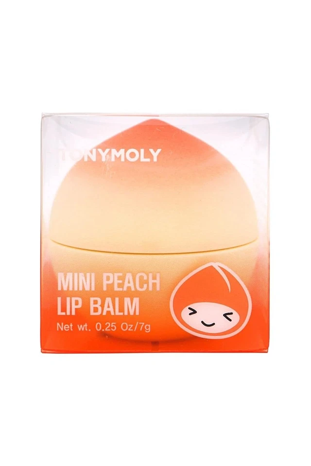 Mini bálsamo labial TONYMOLY melocotón, bálsamo labial coreano hidratante e hidratante 0,24 oz Foto 4 de 4
