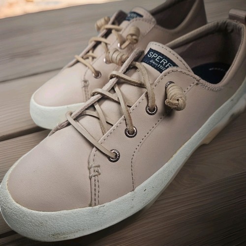 Sperry Top Sider Crest Sneaker Women 10M Pink Leather STS82372 Soft Barbie[7A - Afbeelding 8 van 15