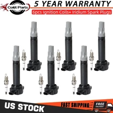 6 Ignition Coil Pack UF502 and Spark Plugs For 2006-2010 Dodge Charger 3.5L V6