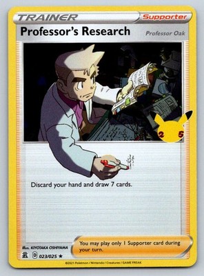 Professor's Research Holo Rare Celebrations 023/025 NM