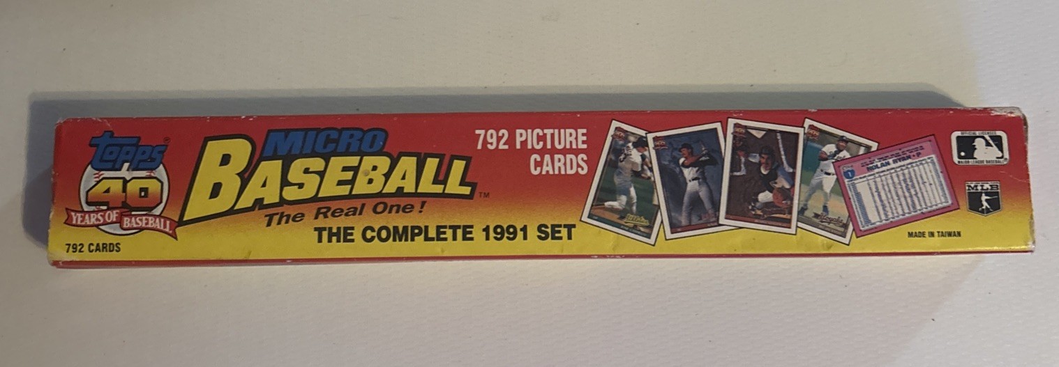 1991 Topps Micro Baseball 792 Card Set