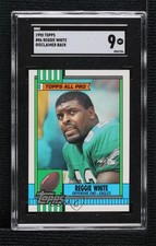 1990 Topps With Disclaimer Reggie White #86 SGC 9 MINT HOF 0y45