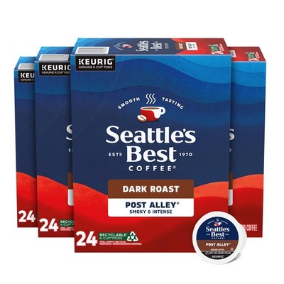 Seattle's Best Coffee Dark Roast K~Cup Pods, 4 Boxes, 96 Total