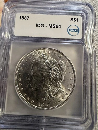 1887 ICG MS64 MORGAN SILVER DOLLAR