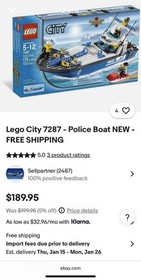 LEGO 7287 City Police Boat