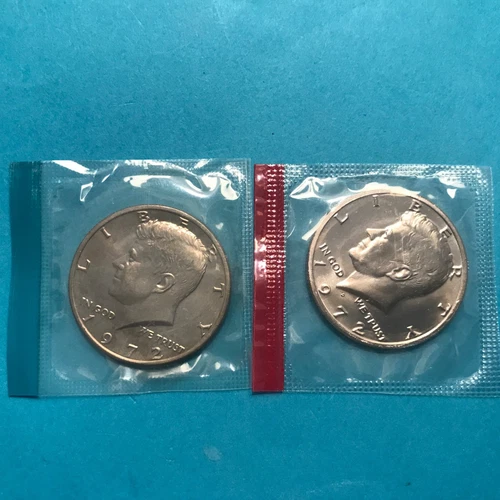 1972 P&D Kennedy Half Dollar  UNC    US Mint Cello   FREE SHIP