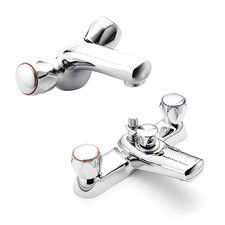 Chrome Bath Shower Mixer Tap with Hose and Handset