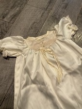 VTG Angelic Ivory Lace Christening Girls Gown 6M Delicate Christian Baby Toddler