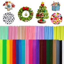 400 St&uuml;ck Pfeifenreiniger Bunt, 27 Farben, 200 Chenilledraht, 100 Chenilledraht