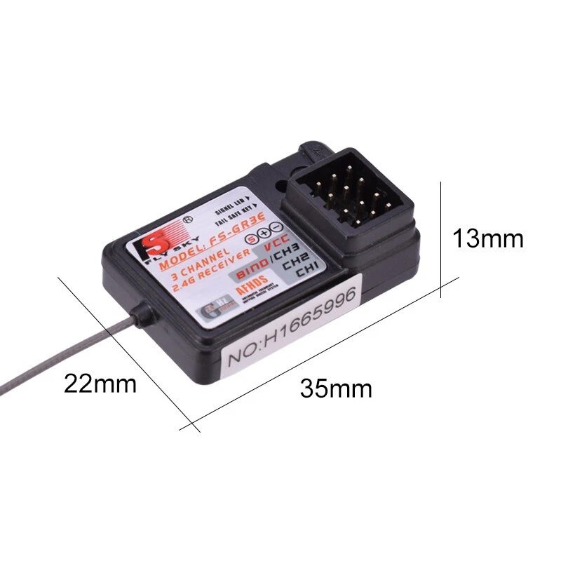 FLYSKY FS-GR3E GR3E Receiver for GT2 GT2E GT2F GT2G GT2B GT3B GT3C Transmitter - Image 2 of 4
