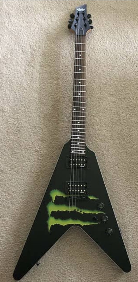 Schecter Diamond Series Monster Energy Flying V Electric