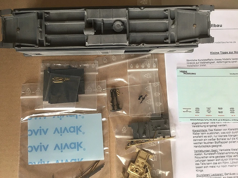 Bausatz Spur 0e: Sächsicher Schmalspur- Packwagen Typ Pw4 von Henke Modellbau - Bild 2 von 4