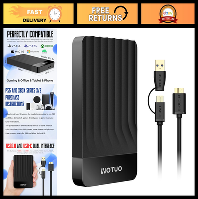 #ad 500GB Portable External Hard Drive USB 3.0 for PC Mac Laptop PS4 Xbox Mobi $56.99
