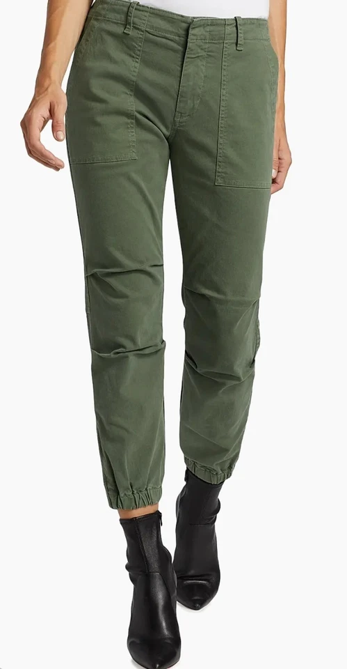 Calça jogger militar cropped verde feminina Nili Lotan 111/88 80 NL tamanho 4 - Imagem 3 de 4