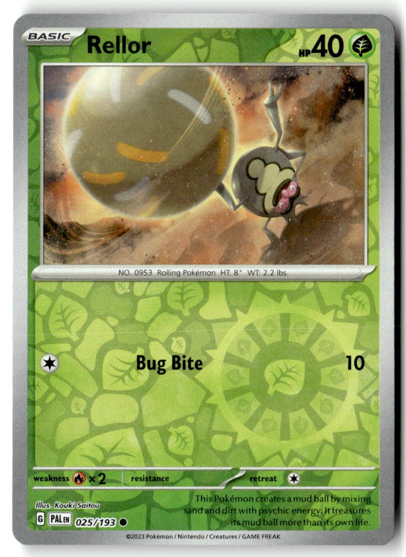 Rellor 025/193 Common SV02: Paldea Evolved Pokemon Reverse Holofoil Near Mint